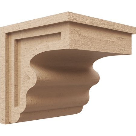 Ekena Millwork 12"W x 12"D x 12"H Wide Highland Rough Cedar Woodgrain TimberThane Corbel, Primed Tan CORUR12X12X12HLDRCPR